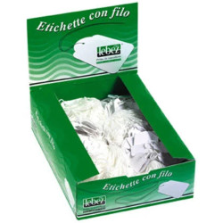 100 etichette con filo mm15x24