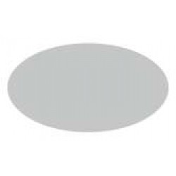 Foglio 60 etichette adesive ovali ARGENTO mm 36x20