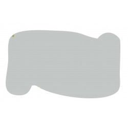 Foglio 60 etichette adesive sagomate ARGENTO mm 36x21