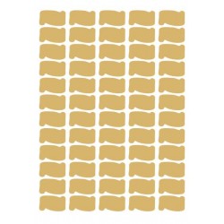 Foglio 60 etichette adesive sagomate ARGENTO mm 36x21