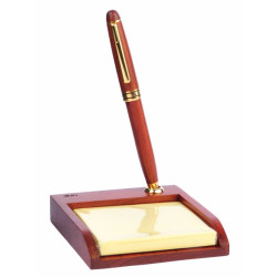 Porta penne in legno con notes