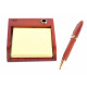 Porta penne in legno con notes