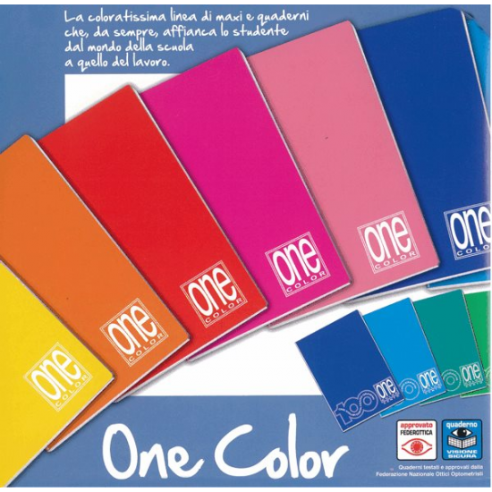 Quaderno A5 One Color colori assortiti (Righe - 0A)
