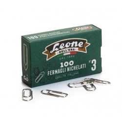 Fermagli LEONE numero 3 nichelati