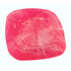 Piatto in vetro ROSA SCURO ALABASTRO cm31