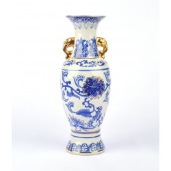 Vaso ceramica decorato bianco cm 33 Vaso ceramica decorato bianco cm 33