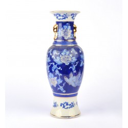 Vaso ceramica decorato bianco cm 33 Vaso ceramica decorato bianco cm 33