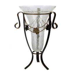 Vaso in vetro e metallo cm26