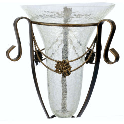 Vaso in vetro e metallo cm26 Vaso in vetro e metallo cm26