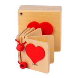 Scatolina legno con libricino