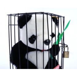 Panda pelouche coccoloso in gabbia  Panda pelouche coccoloso in gabbia