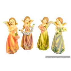Set 4 angeli con fiori Set 4 angeli con fiori