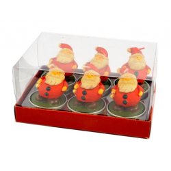 Confezione 6 candeline BABBO NATALE CICCIOTTELLO Confezione 6 candeline BABBO NATALE CICCIOTTELLO
