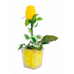 Rosa in tessuto cm 25