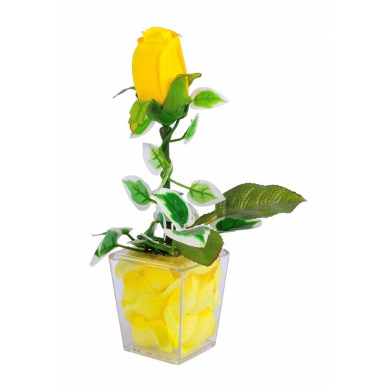 Rosa in tessuto cm 25
