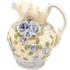 Vaso brocca in ceramica rose blu
