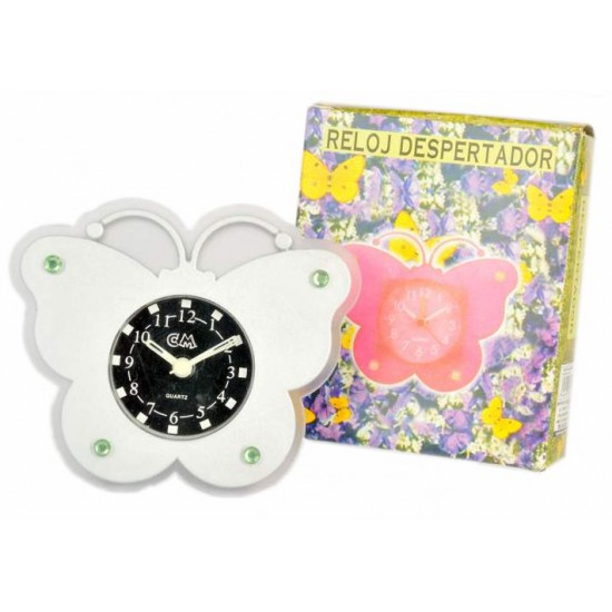 Orologio sveglia FARFALLA cm 12