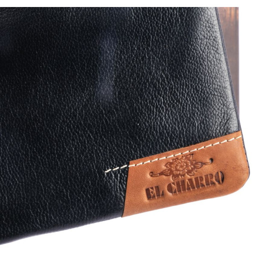 Portafoglio uomo vera pelle vitello El Charro NERO