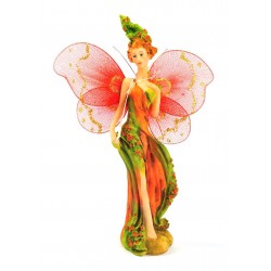 Fatina con ali in tessuto rosso cm 20