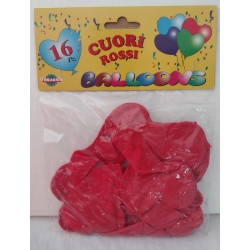 Palloncini a CUORE rossi 16pz