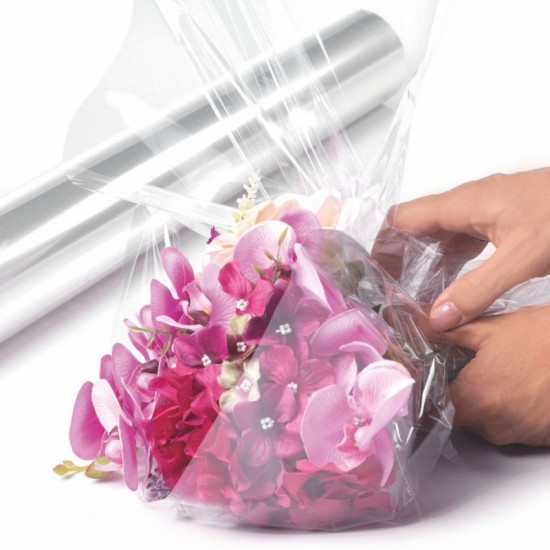 25 fogli di cellophane trasparente neutro cm 100x130